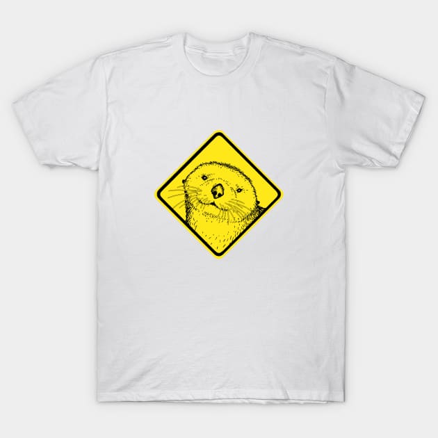 Otter Traffic Signs 4 T-Shirt by OtterFamily